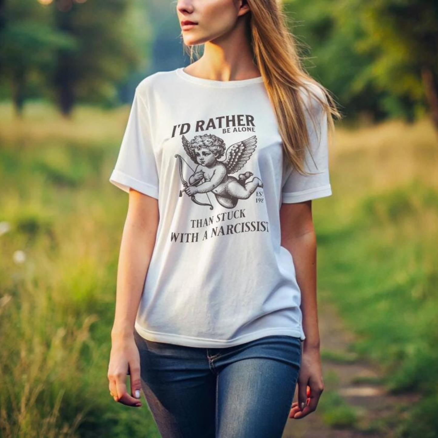 I'd Rather Be Alone, than Stuck With a Narcissist Unisex t-shirt