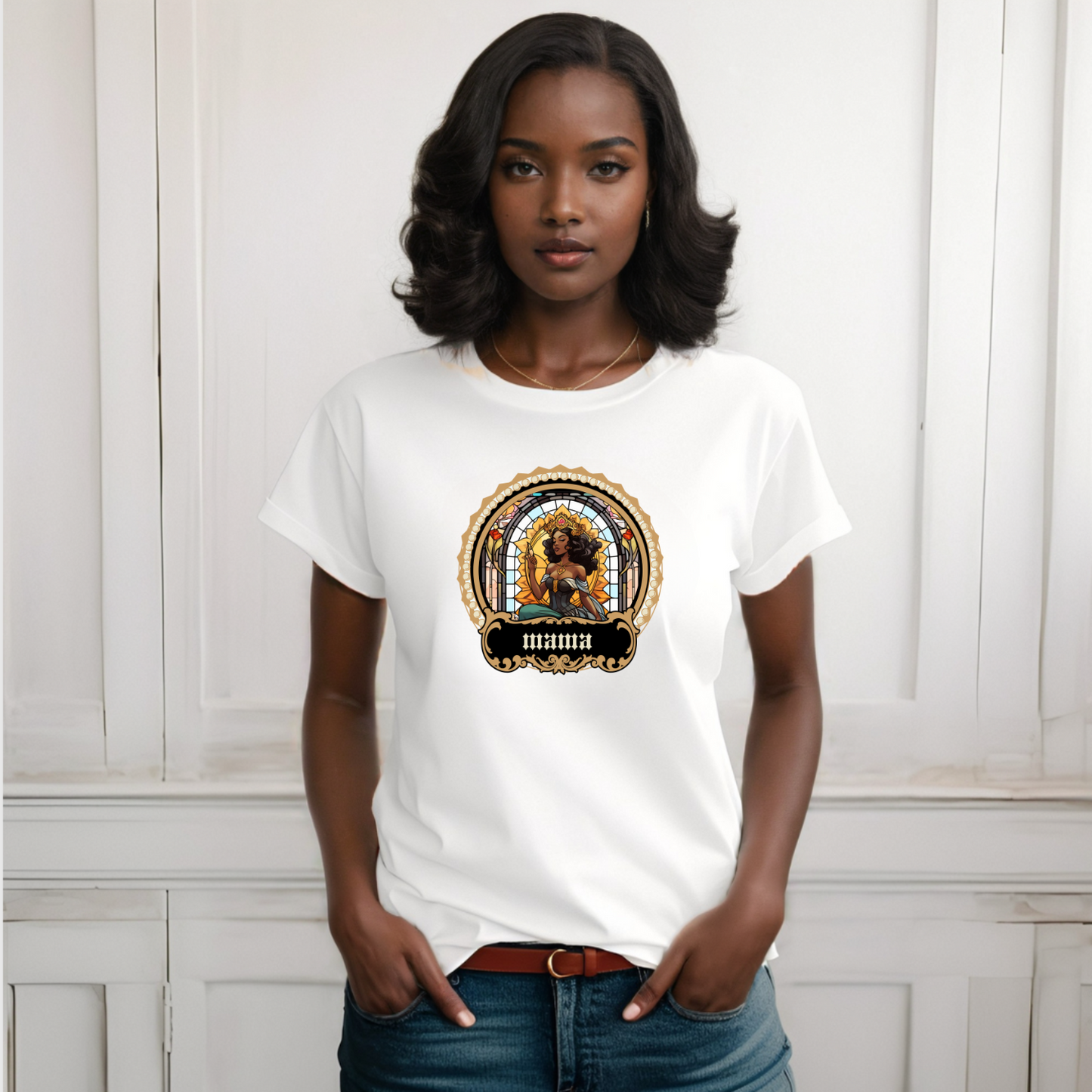 MAMA - Black Queen, Women's Relaxed T-Shirt