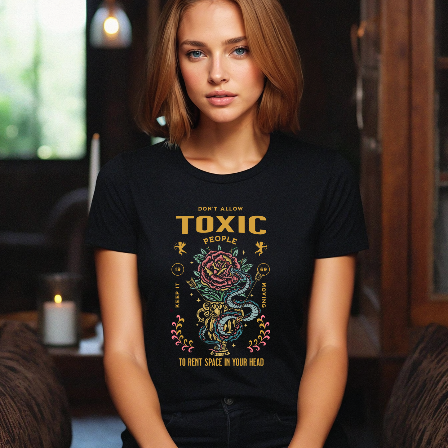 Don't Allow Toxic People to Rent Space in Your Head - Let it Go, Women's T-Shirt
