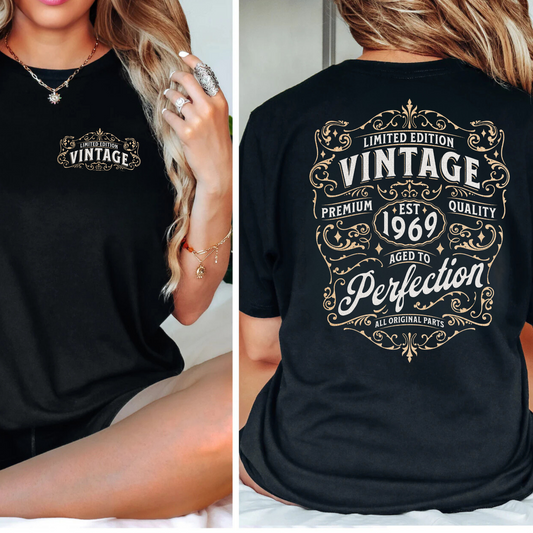 Limited Edition Vintage Premium Quality Est. 1969 Aged to Perfection All Original Parts T-Shirt