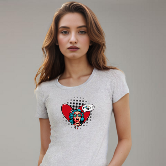 Pop Art Comic Lady Screaming Cursing Women's Relaxed T-Shirt