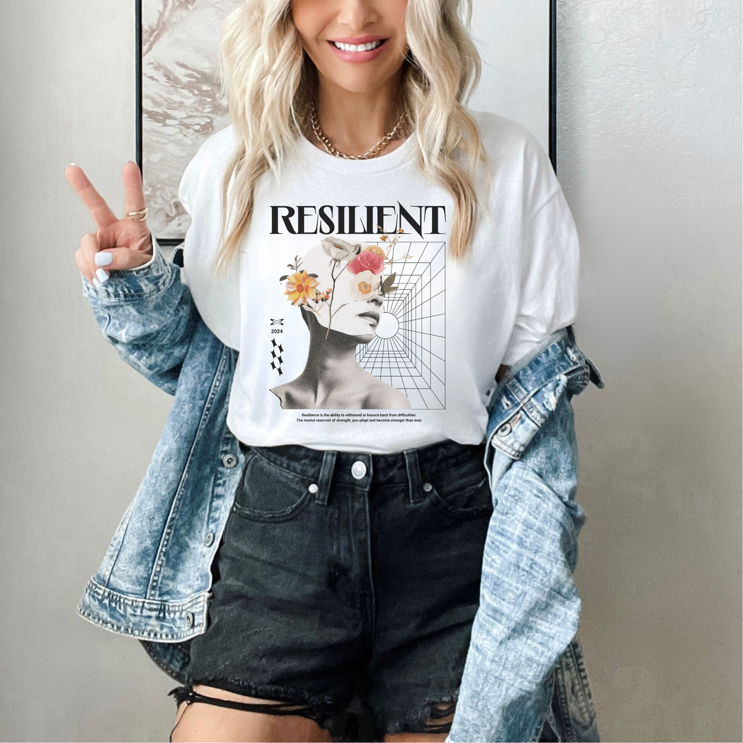 Resilient floral lady T-Shirt