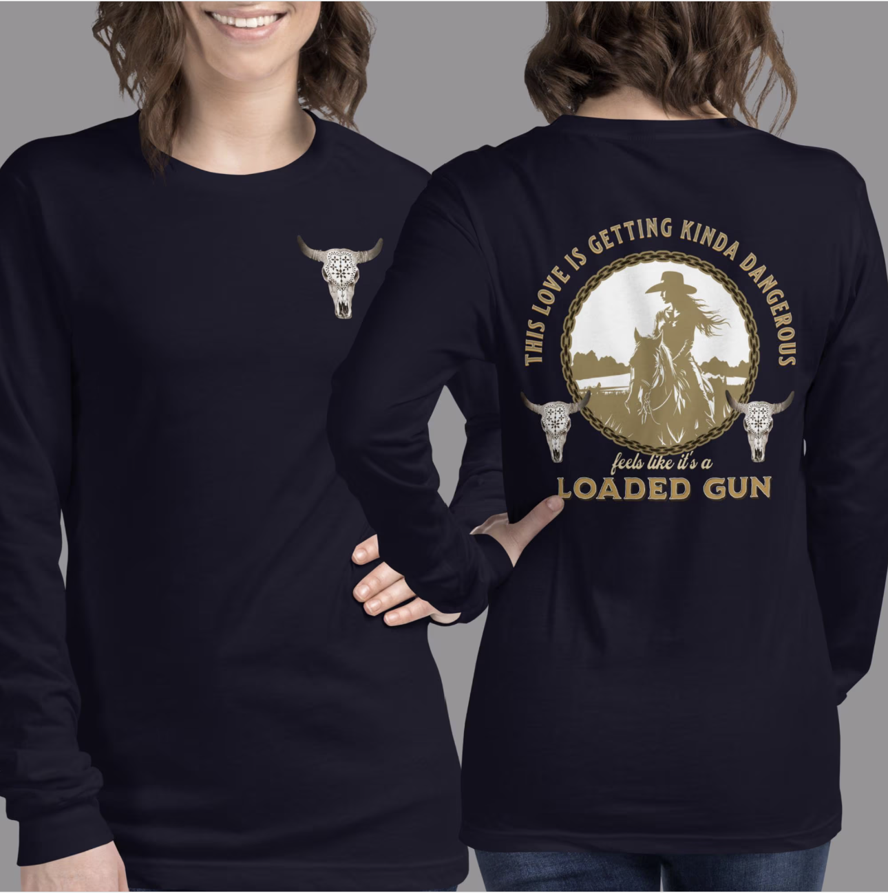 This Love is Getting Kinda Dangerous, Feels Like it's a Loaded Gun, Chris Stapleton, White Horse Country Unisex Long Sleeve Tee