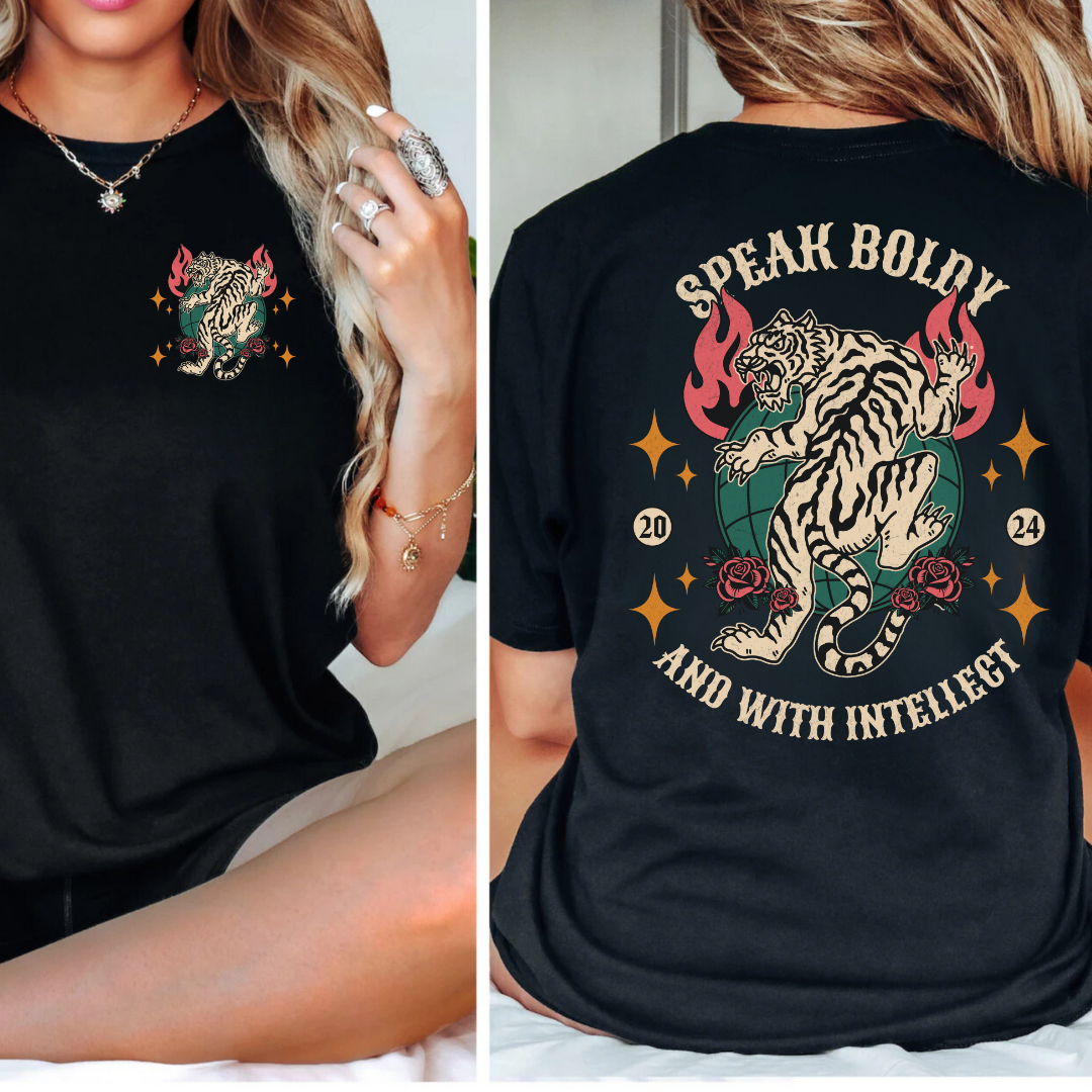 Speak Boldly and With Intellect, Traditional Jaguar t-shirt