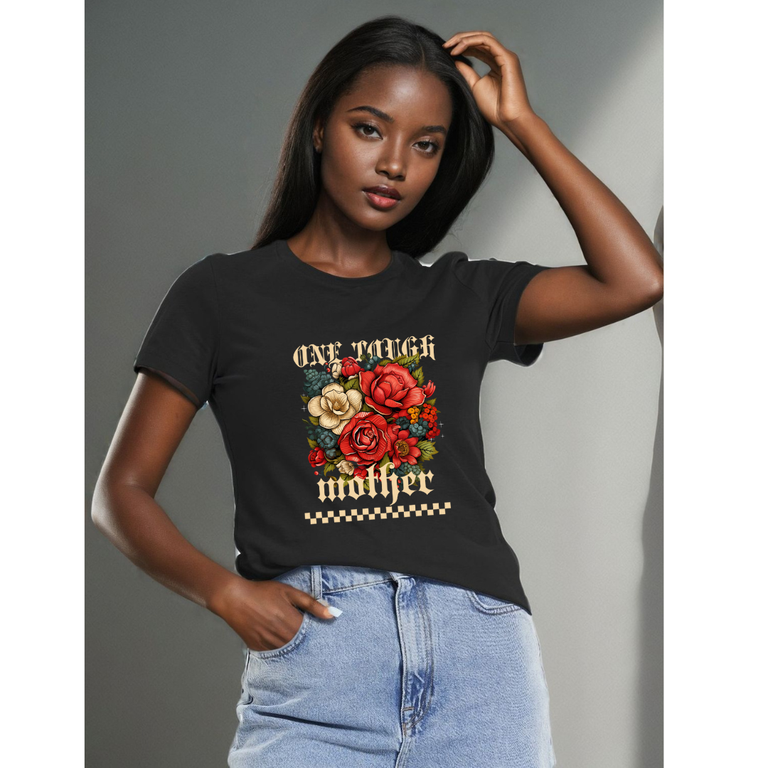 One Tough Mother - Floral edition Women's Relaxed T-Shirt