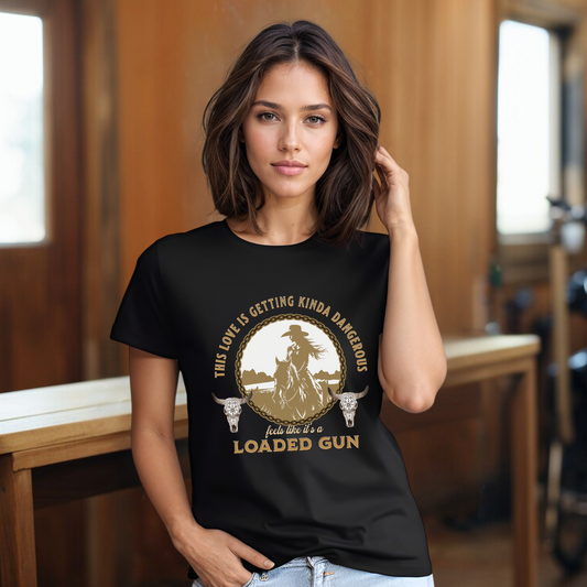 This Love is Getting Kinda Dangerous, Feels Like it's a Loaded Gun by Chris Stapleton T-Shirt