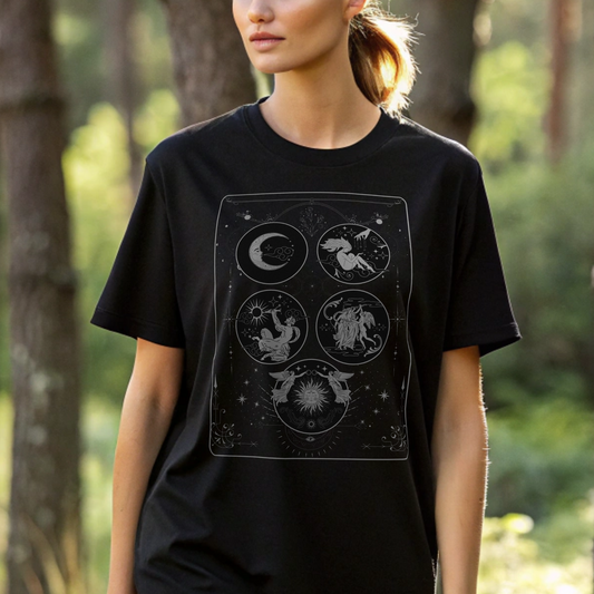 Mystical Celestial Tarot Card T-Shirt